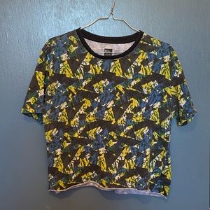 Size XS oversize T shirt/ crop top